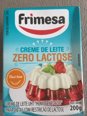 Creme De Leite Uht Homogeneizado Zero Lactose Frimesa Caixa 200g