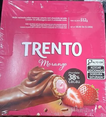 Choc.trento Morango 16und 512gr C/8