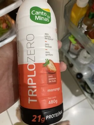 Iogurte Triplo Zero Morango 480g Canto De Minas