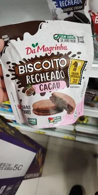 Biscoito Cacau Recheio Cacau Da Magrinha 7 Grãos Nobres Pouch 80g