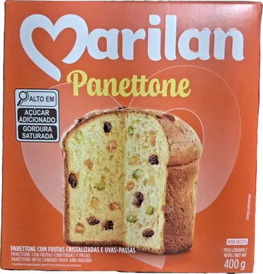 Panettone Com Frutas Cristalizadas E Uvas Passas Marilan Caixa 400g