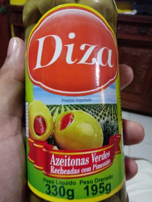 Azeitona Verde Diza Recheado C/ Pimentao Vidro