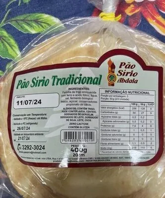 Pao Sirio Tradicional Abdala 400 Gr