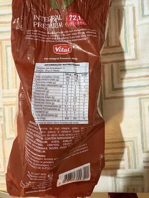 Pão Integral Zero Lactose Vital Premium Pacote 400g
