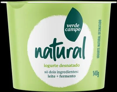 Iogurte Desnatado Natural Verde Campo Pote 140g