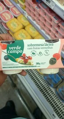 Sobremesa Láctea Fermentada Frutas Vermelhas Zero Lactose Verde Campo Pote 200g 2 Unidades