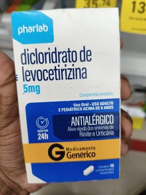 Dicloridrato De Levocetirizina 5mg Cx 10 Comp Rev