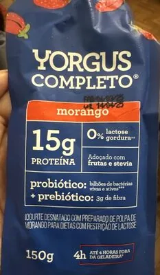 Iogurte Desnatado Morango Zero Lactose Yorgus Completo Squeeze 150g