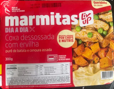 Sobrecoxa Com Ervilha, Purê De Batata E Cenoura Liv Up 300g