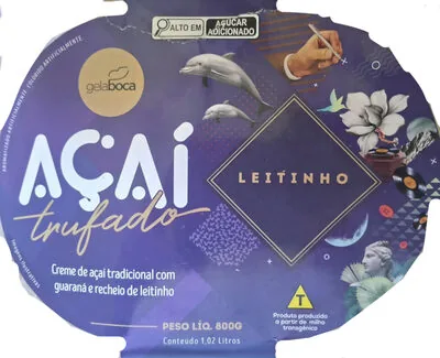 Creme de açai tradicional com guaraná e recheio de leitinho