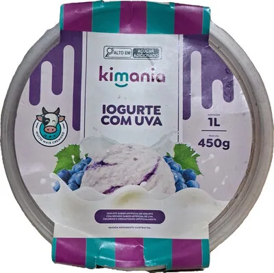 Sorvete sabor iogurte e uva