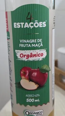 Vinagre Organico Maca Quatro Estacoes 500ml
