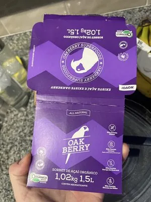 Sorbet Orgânico Açaí Oakberry Pote 1,5l