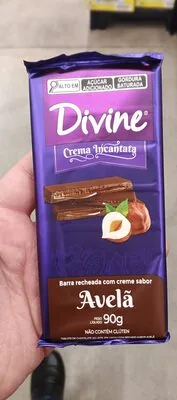 Barra Choc Recheada Creme Avela 90g Divine