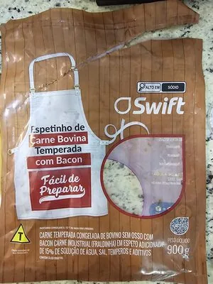 Espetinho de Carne Bovina Temperada com Bacon