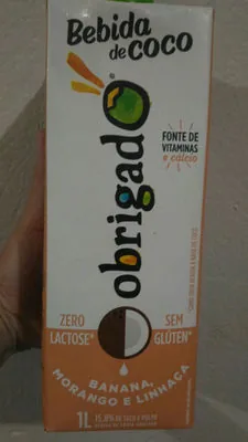 Bebida De Coco Com Banana Morango E Linhaça 1l