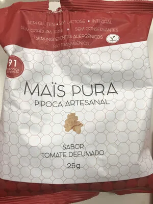 Pipoca Artesanal Sabor Tomate Defumado Maïs Pura 25g