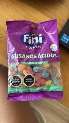 Fini GOMITAS GUSANOS ÁCIDOS SABORES SURTIDOS