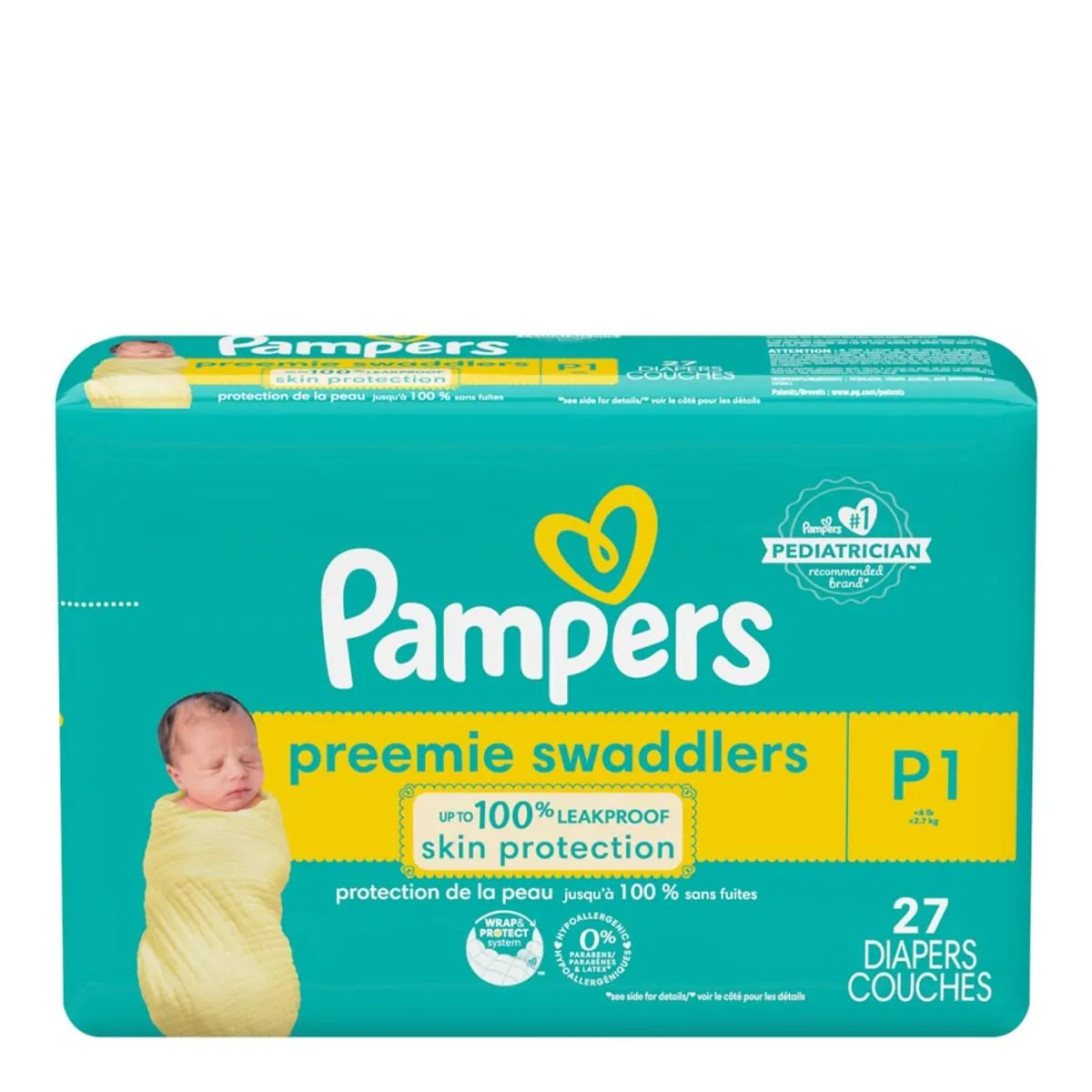 Fralda Pampers Preemie Swaddlers Prematuro P1 27 Unidades