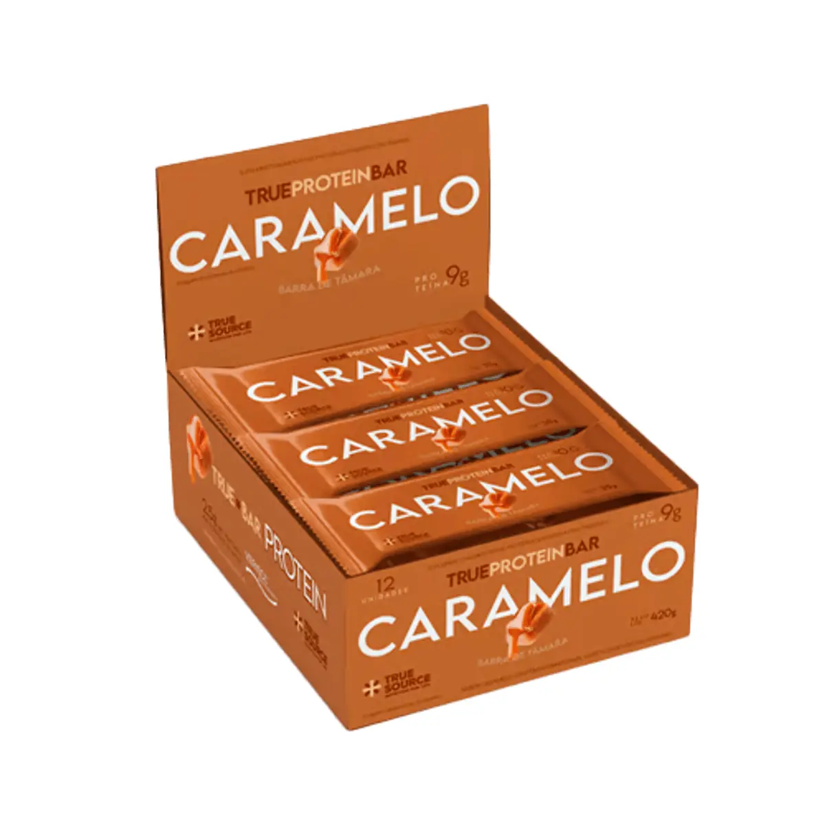 True Bar Protein Caramelo 35g True Source 12 Unidades