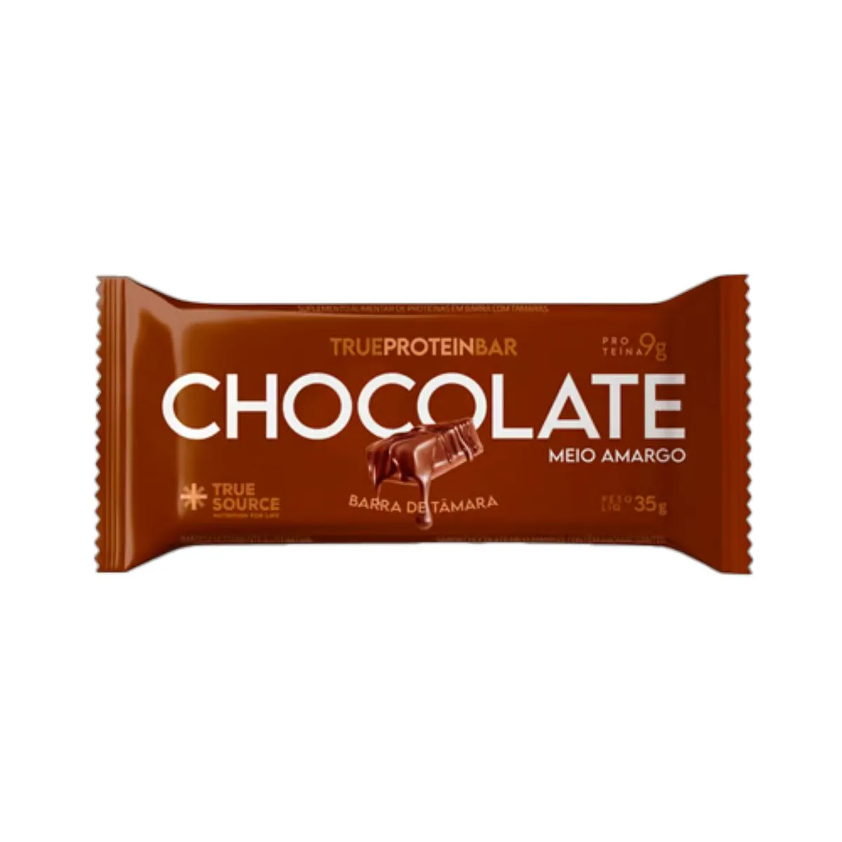 True Bar Protein Chocolate Meio Amargo True Source 35g