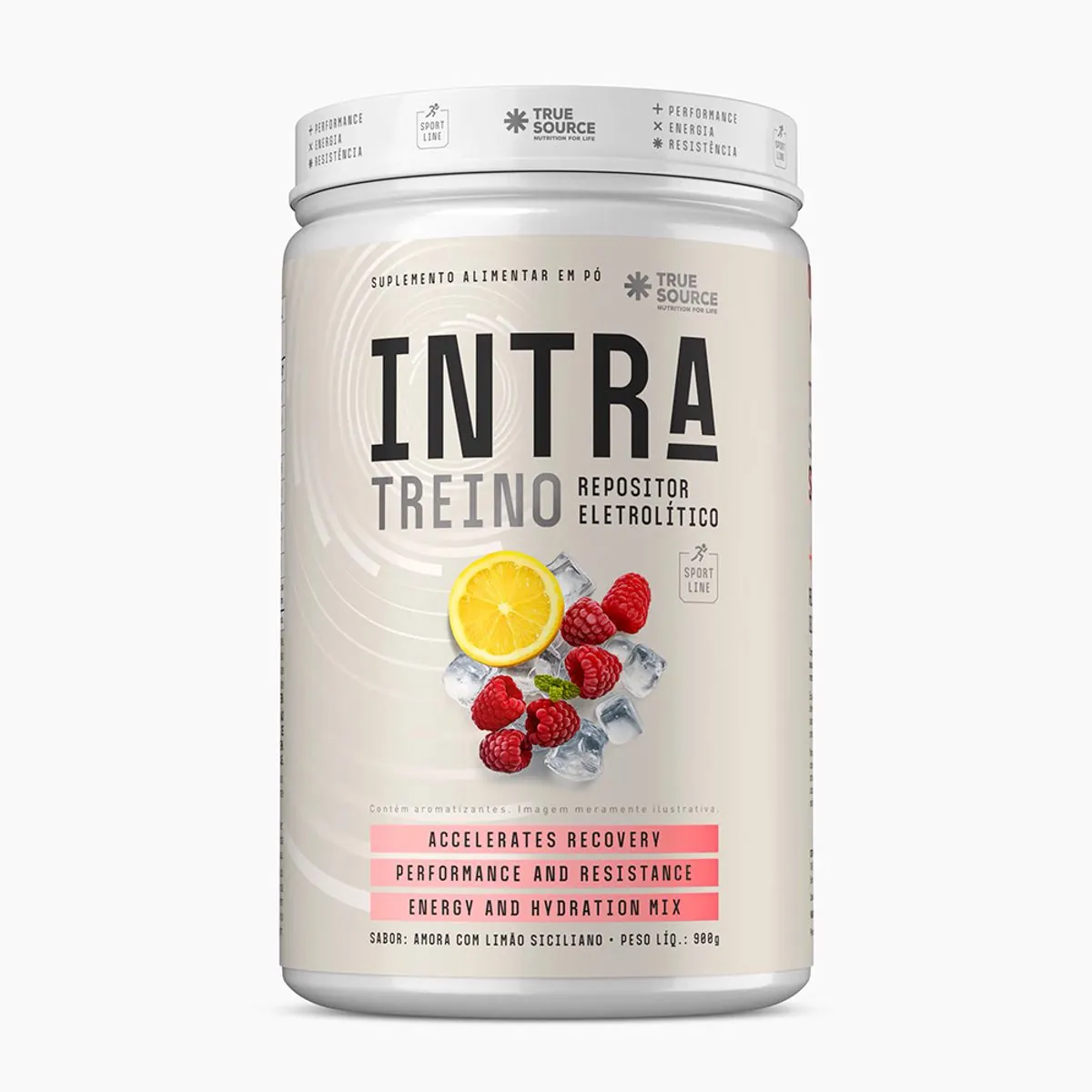 Intra Treino Repositor Eletrolítico 900g Amora com Limão Siciliano True Source