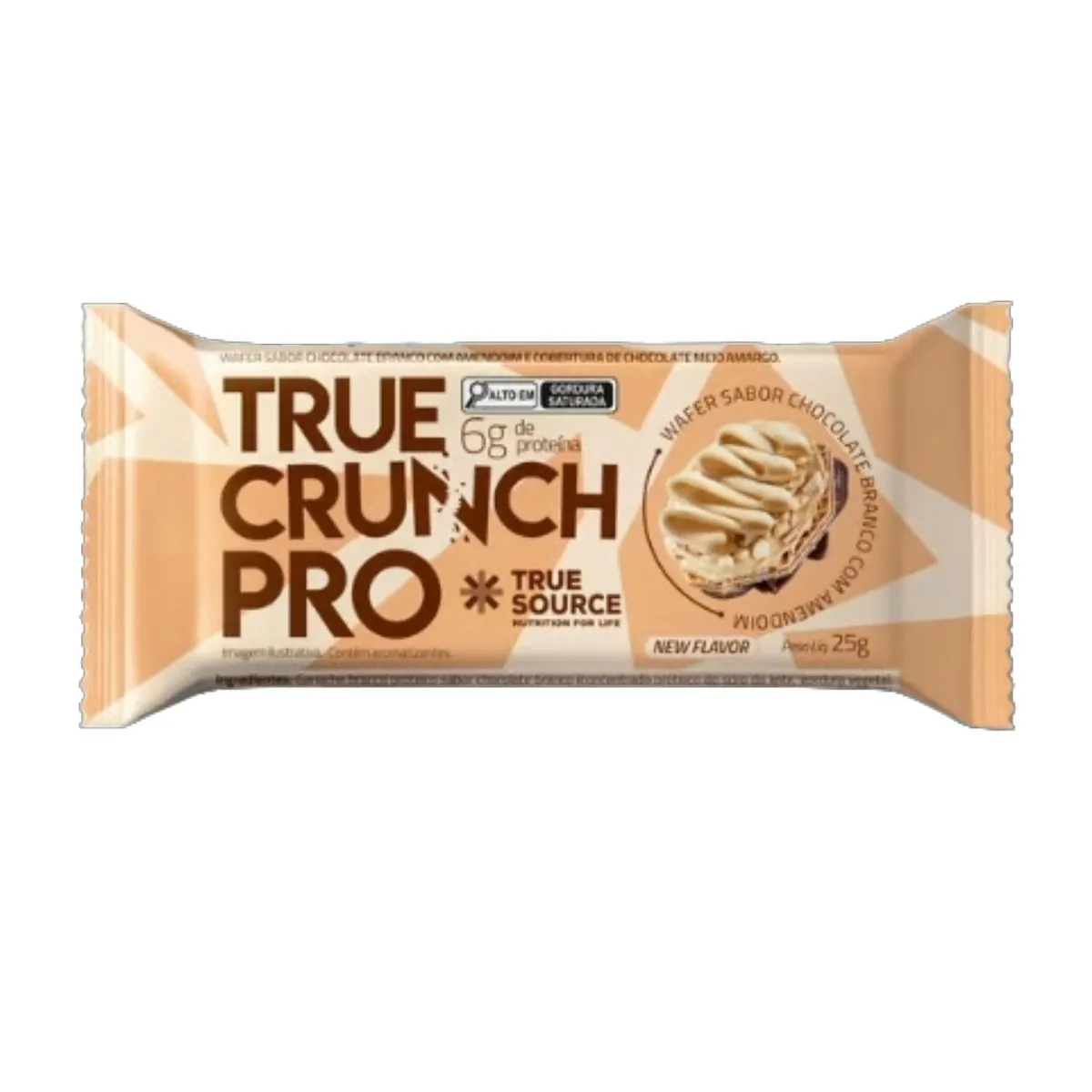 Wafer Proteico True Crunch Pro Chocolate Branco True Source 25g