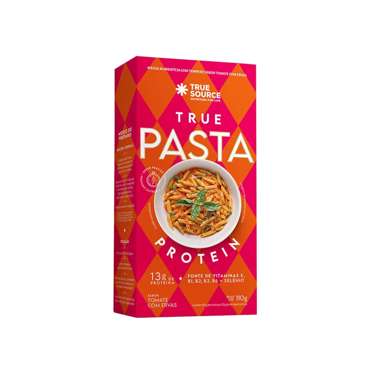 Macarrão True Pasta Protein Tomate com Ervas True Source 110g