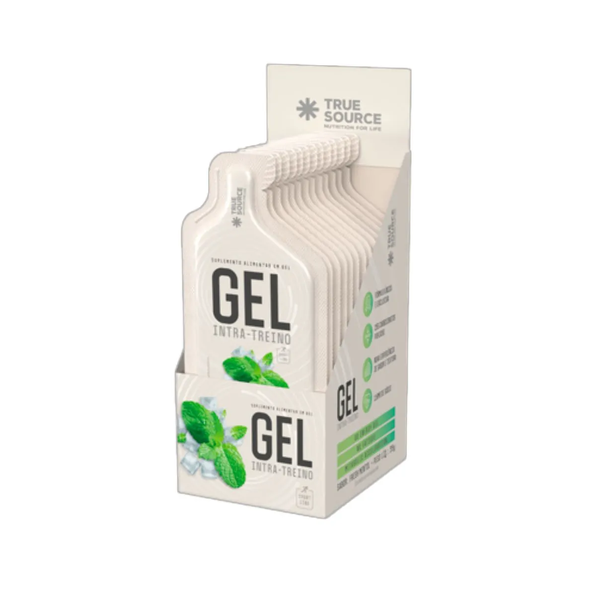Gel Intra Treino Fresh Mentol 35g True Source 10 Unidades