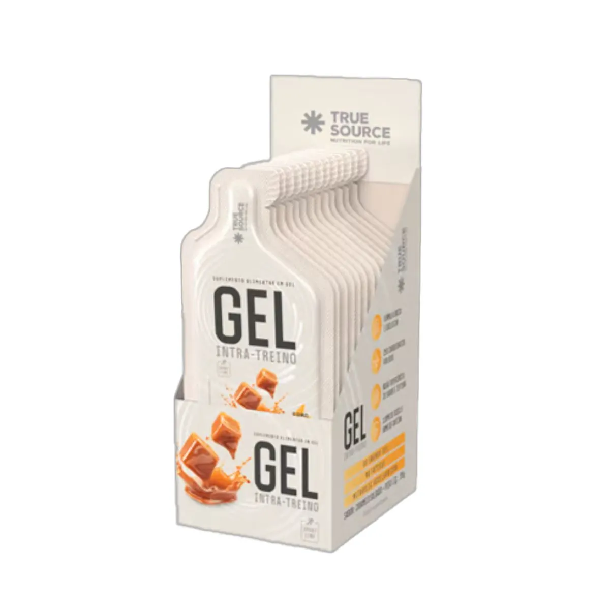 Gel Intra Treino Caramelo Salgado + Cafeína 35g True Source 10 Unidades