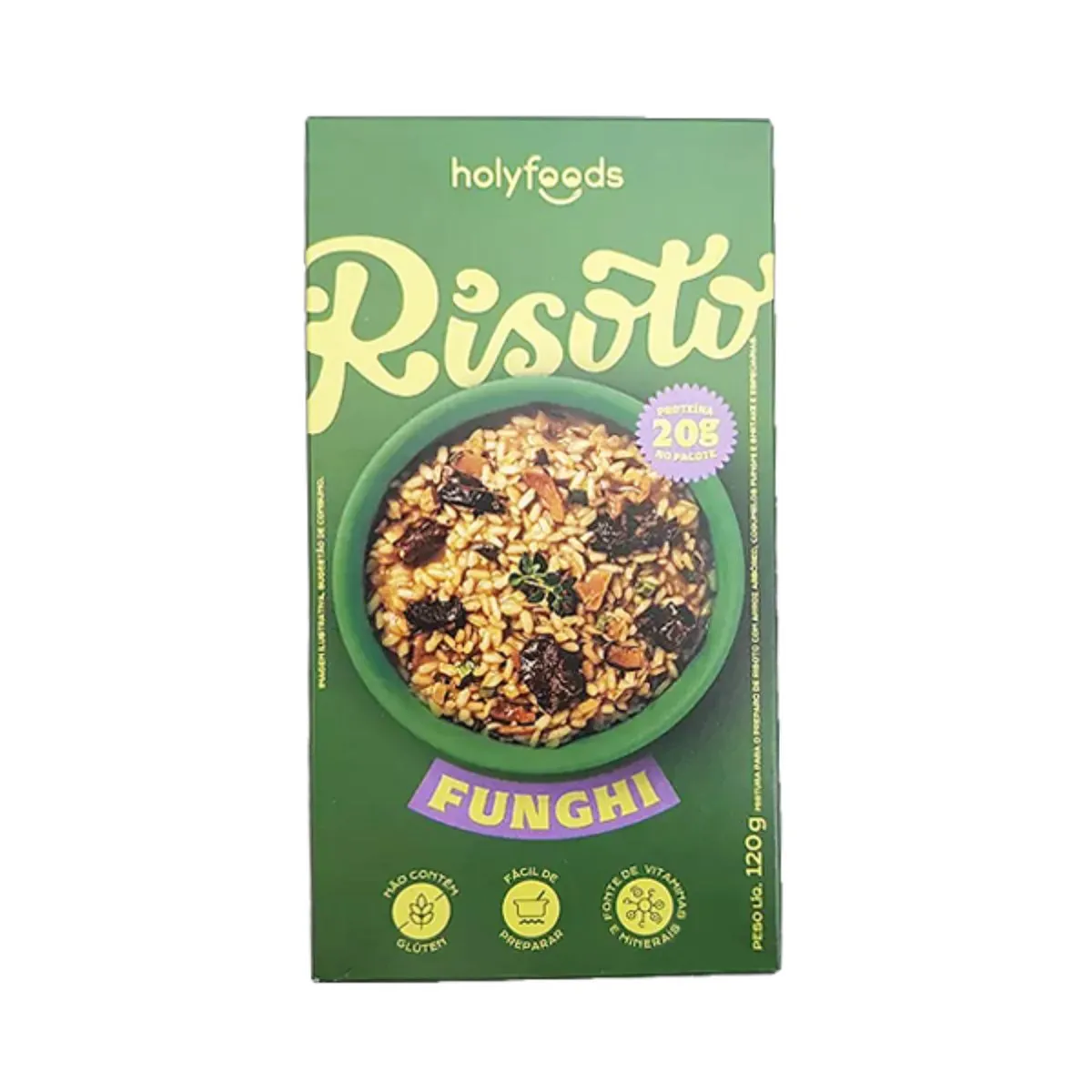 Risoto Proteico de Funghi Holyfoods 120g