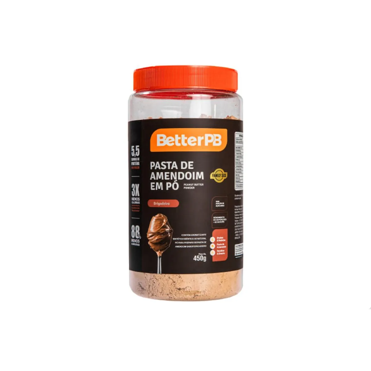 Pasta de Amendoim em Pó Brigadeiro BetterPB 450g