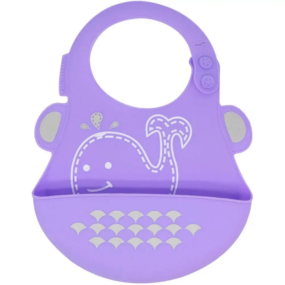 Babador Em Silicone Baleia Willo - Marcus & Marcus