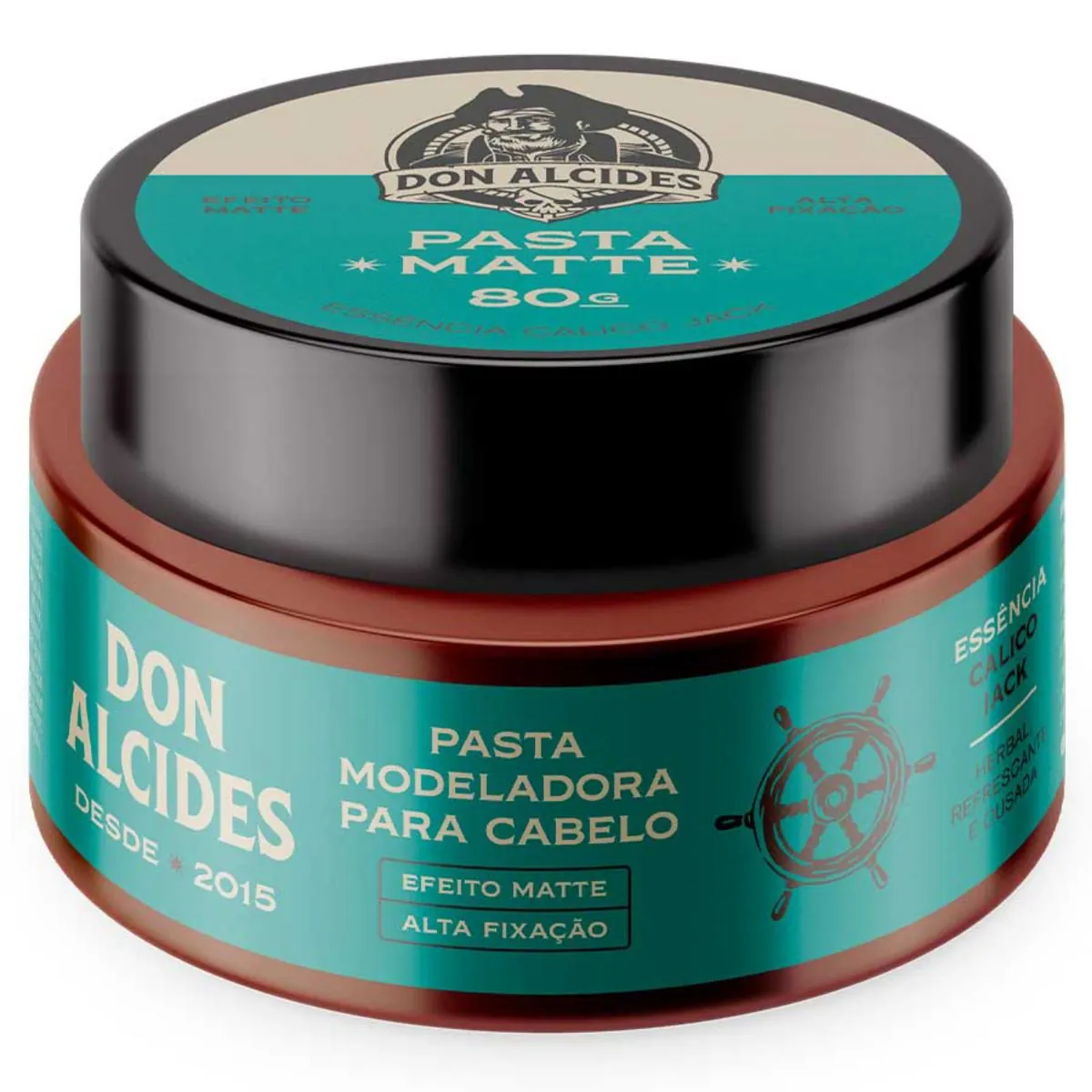 Pasta Matte Calico Jack Pomada Alta Fixação 80g Don Alcides