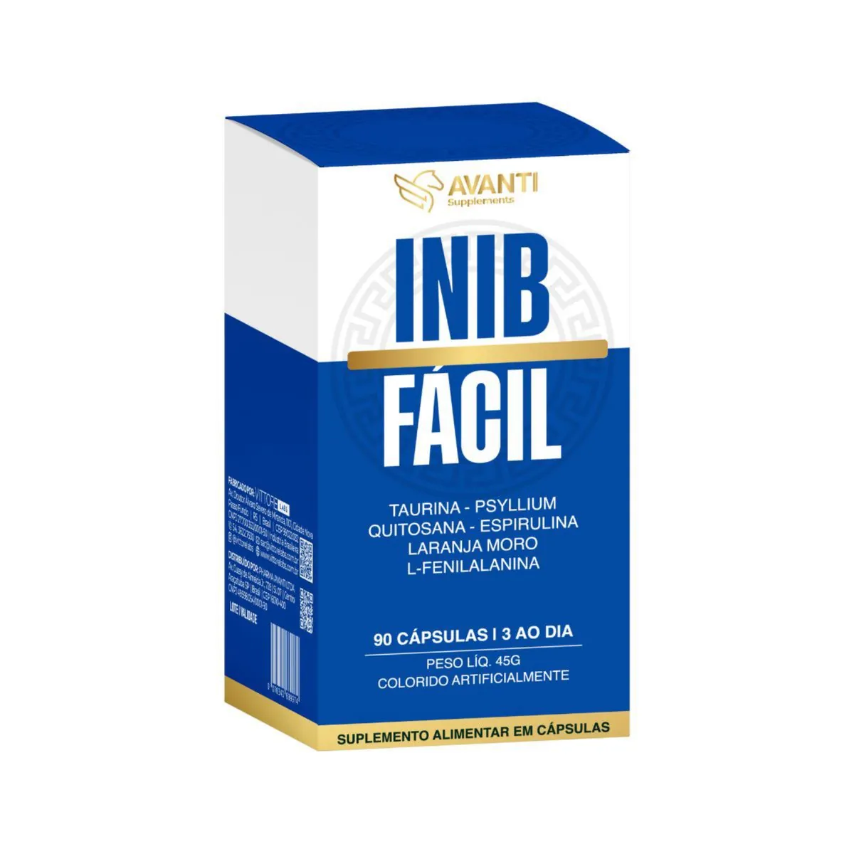 InibFácil Emagrecedor e Inibidor de Apetite 90 Cápsulas - Avanti Supplements