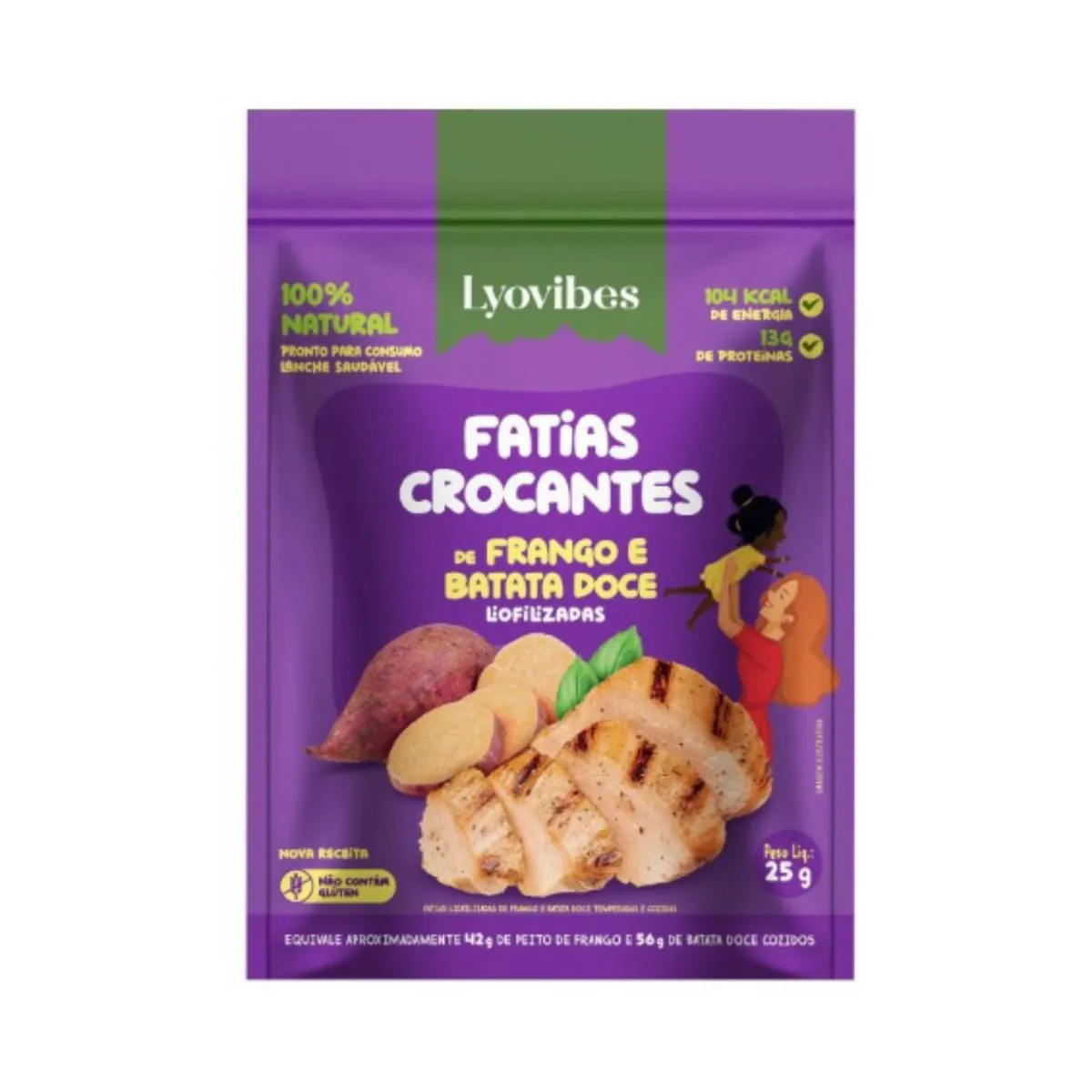 Snack de Frango com Batata Doce Liofilizado Lyovibes 25g