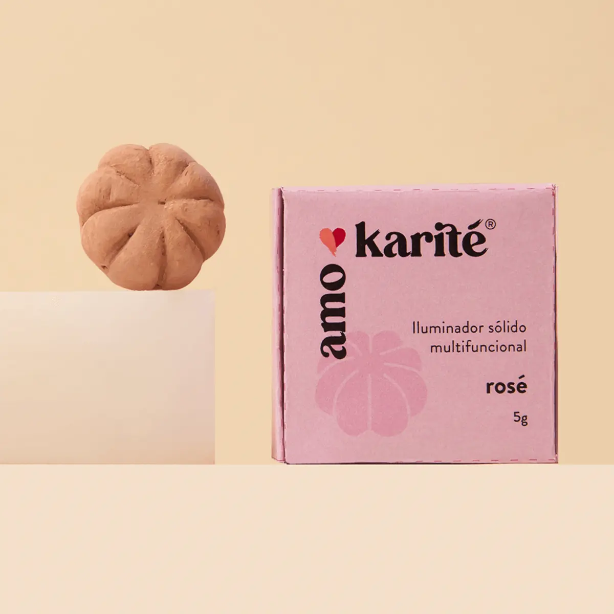 Amokarité Iluminador Sólido Multifuncional rose 5g