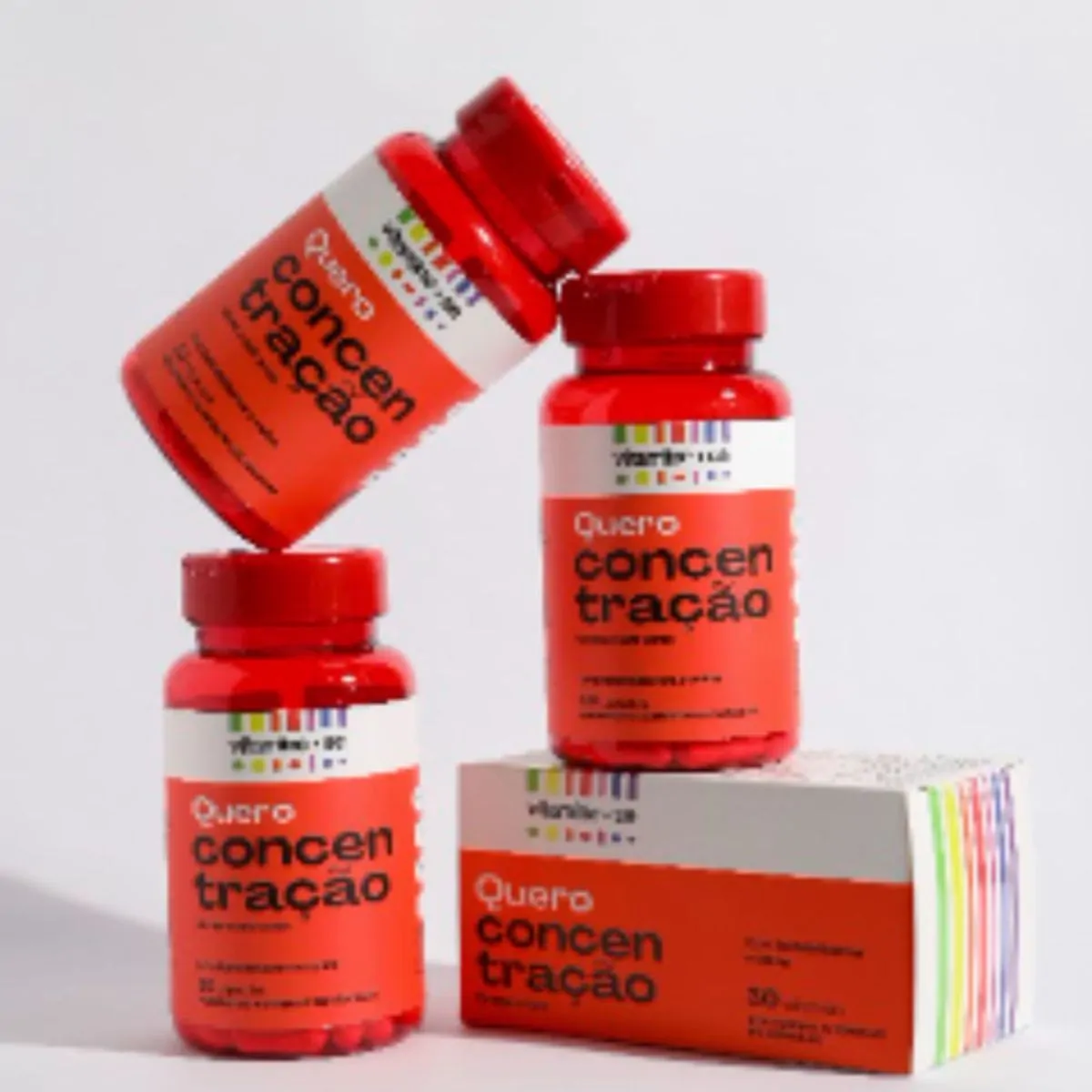 3x Suplemento Alimentar Trio Quero Concentração Vitamine-se - 3 unidades (90 cápsulas)