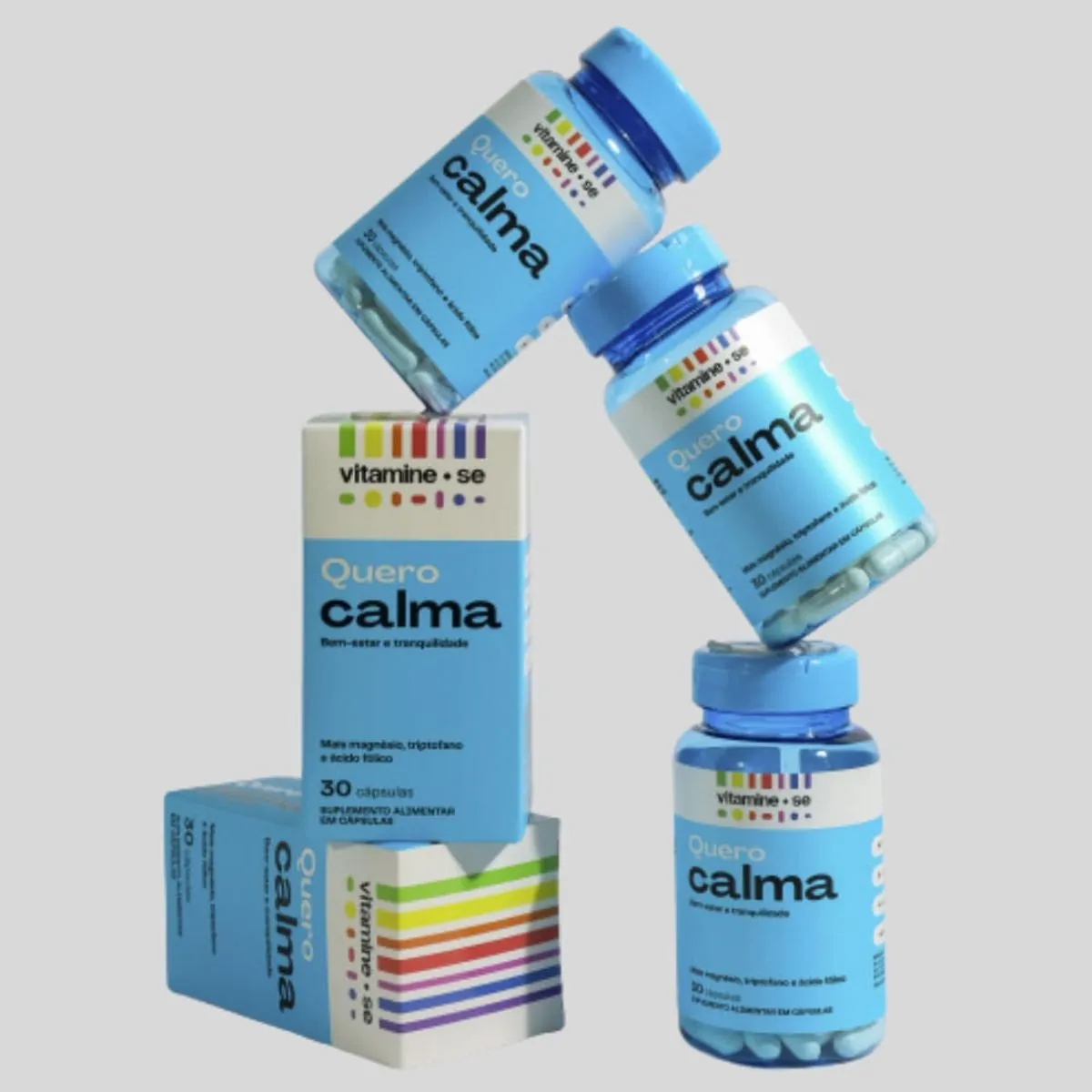 3x Suplemento Alimentar Trio Quero Calma Vitamine-se - 3 unidades (90 cápsulas)