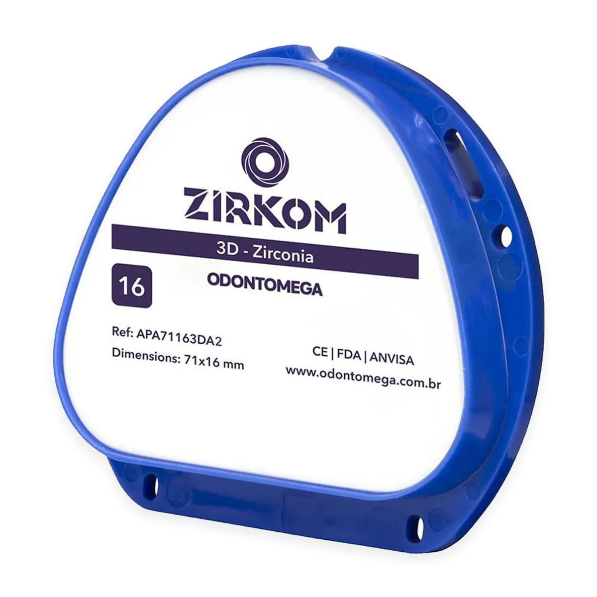 Bloco Zirkom Ag 3D 16mm A2 - Odontomega