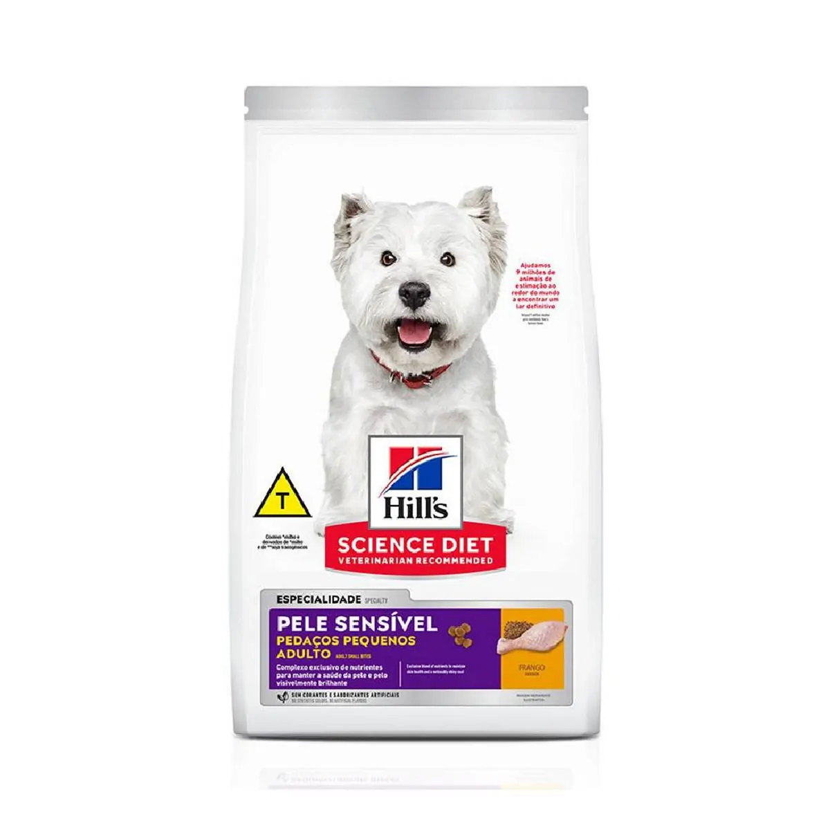 Ração Hill s Science Diet Cães Adultos Pele Sensível Pedaços Pequenos 6,8kg