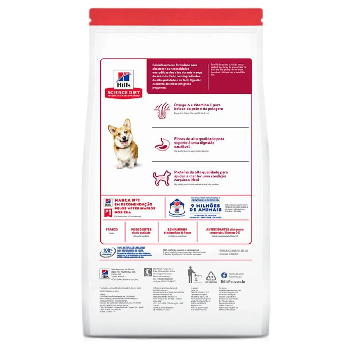 Ração Hill s Science Diet Cães Adultos Pedaços Pequenos 800g