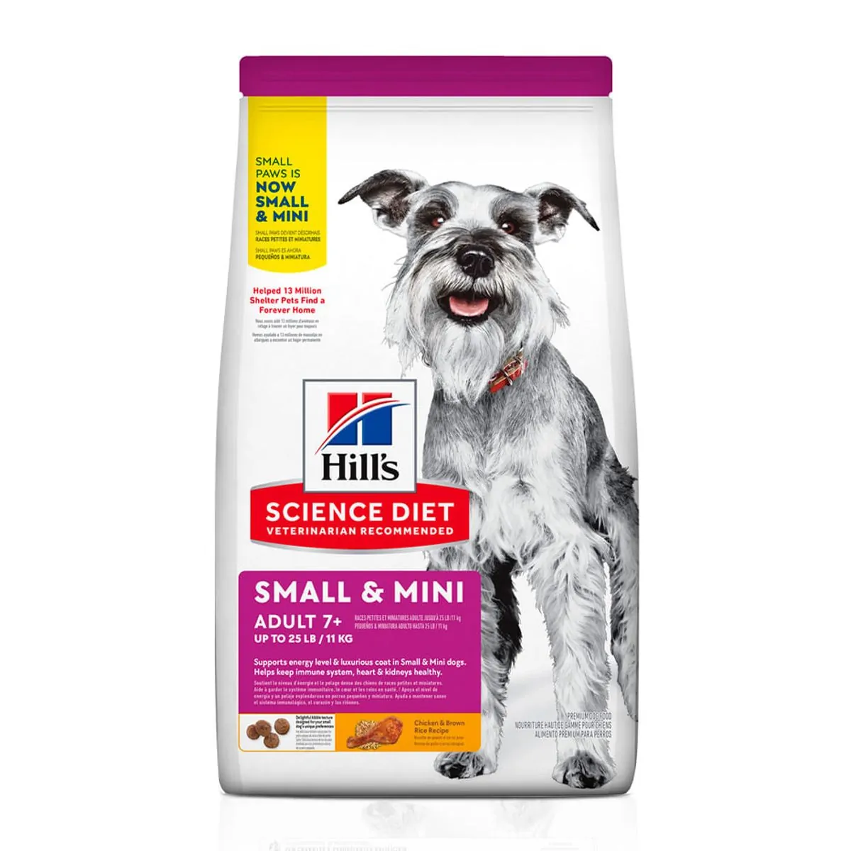 Ração Hill s Science Diet Cães Adultos 7+ Pequenas e Mini 2,4kg