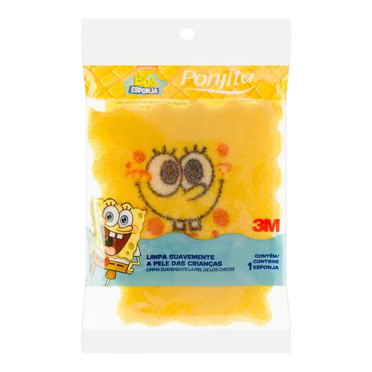 Esponja de Banho Ponjita 3M Infantil Bob Esponja 1 Unidade