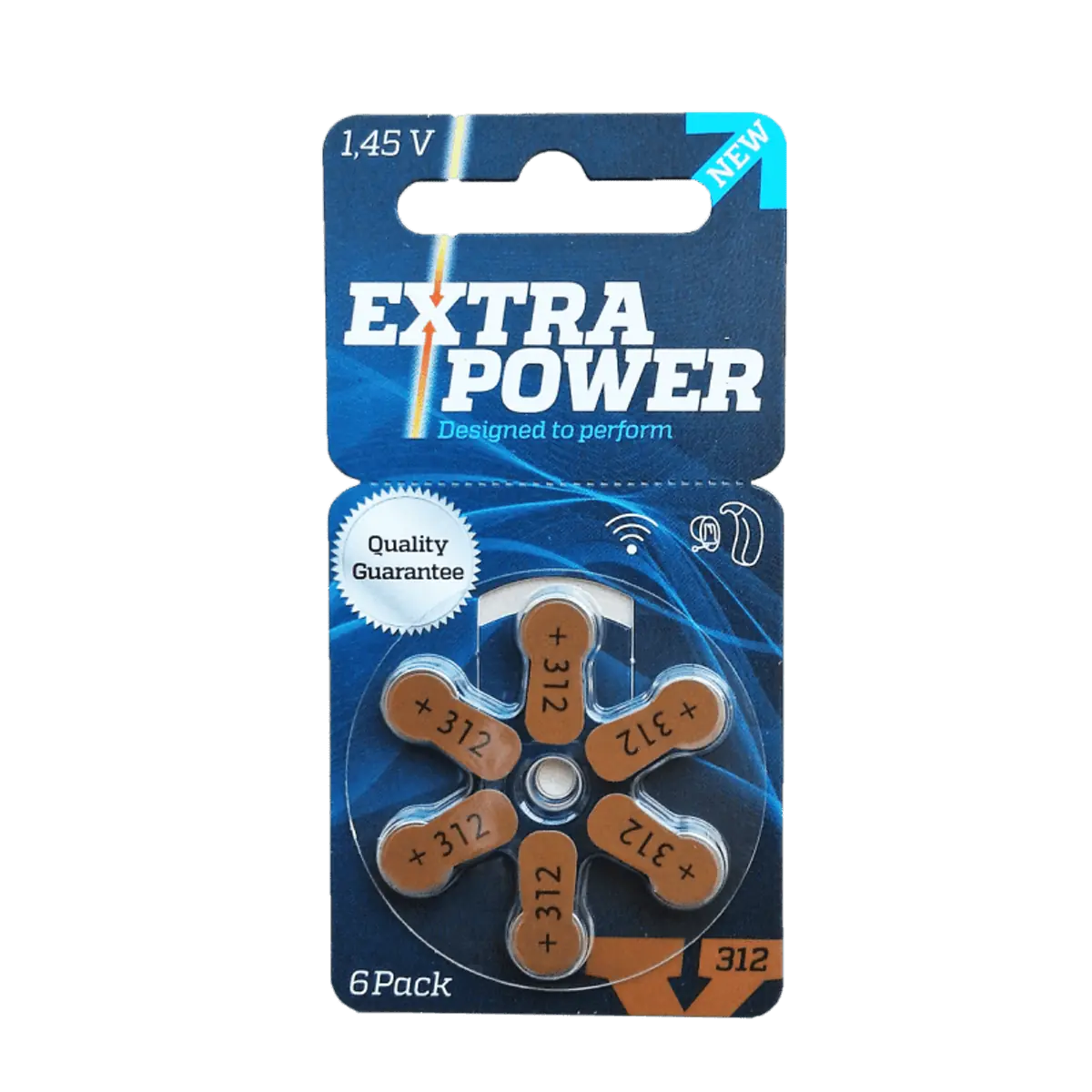 Pilha Power One Para Aparelho Auditivo Cartela C/6 unidades - Tam: 312