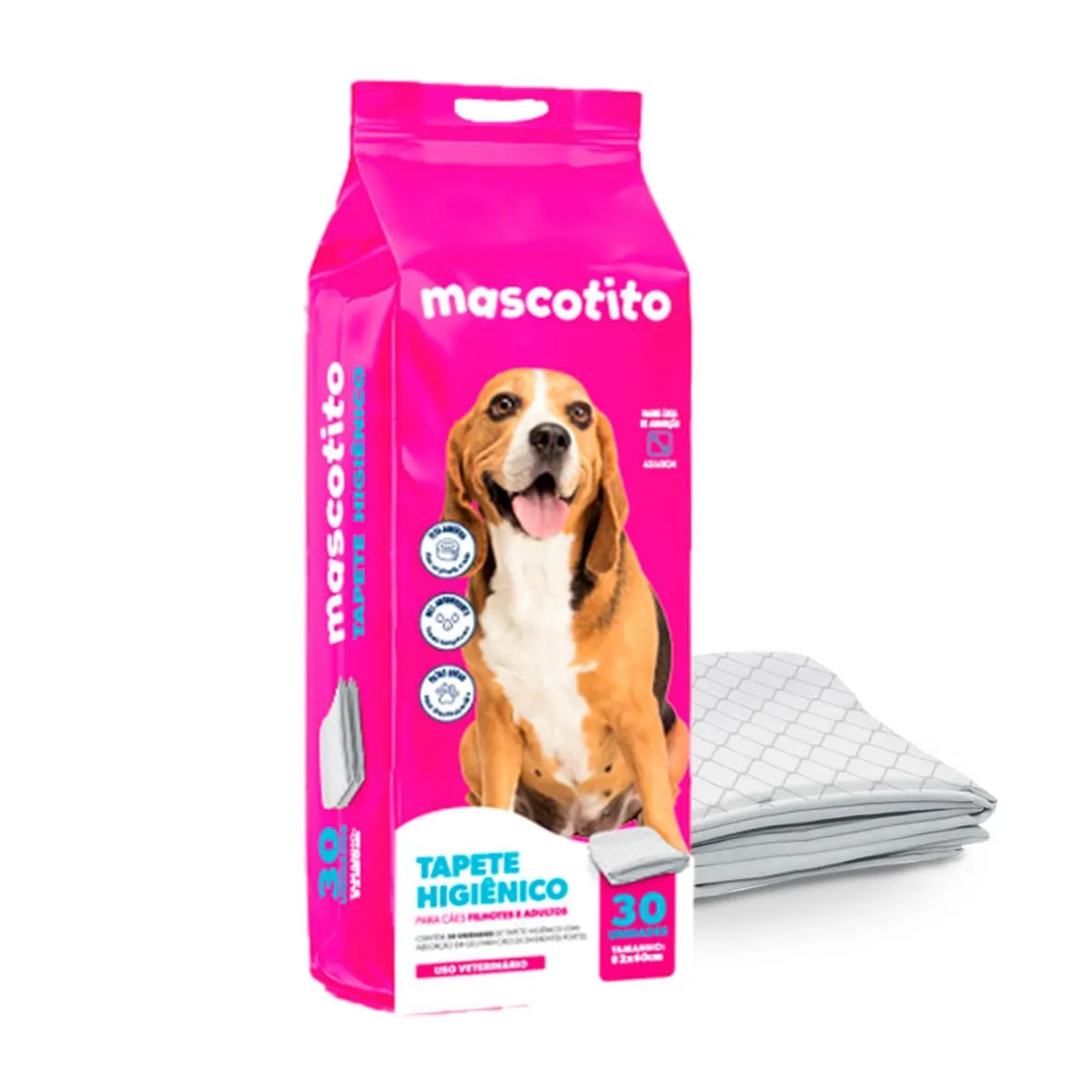 Tapete Higiênico Mascotito 82x60cm com 30 Unidades