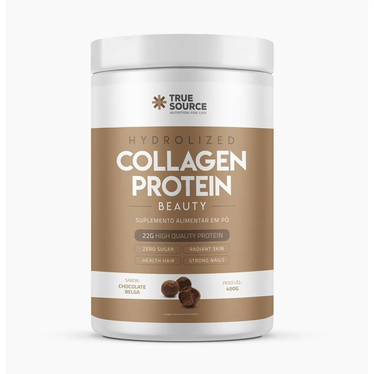 True Collagen Protein Chocolate belga 450g True Source