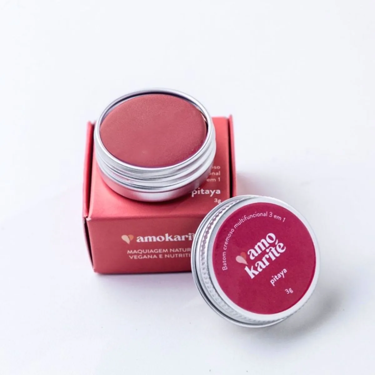 Amokarité Batom Cremoso Multifuncional 3 em 1 - Pitaya 3g