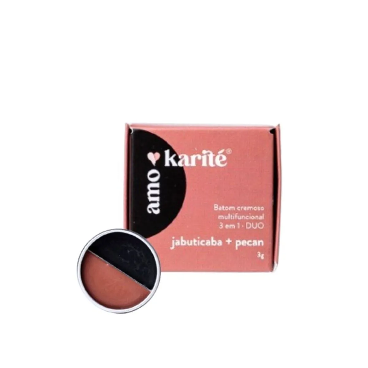 Amokarité Batom Duo Cremoso Multifuncional 3 em 1 - Jabuticaba + Pecan 5g
