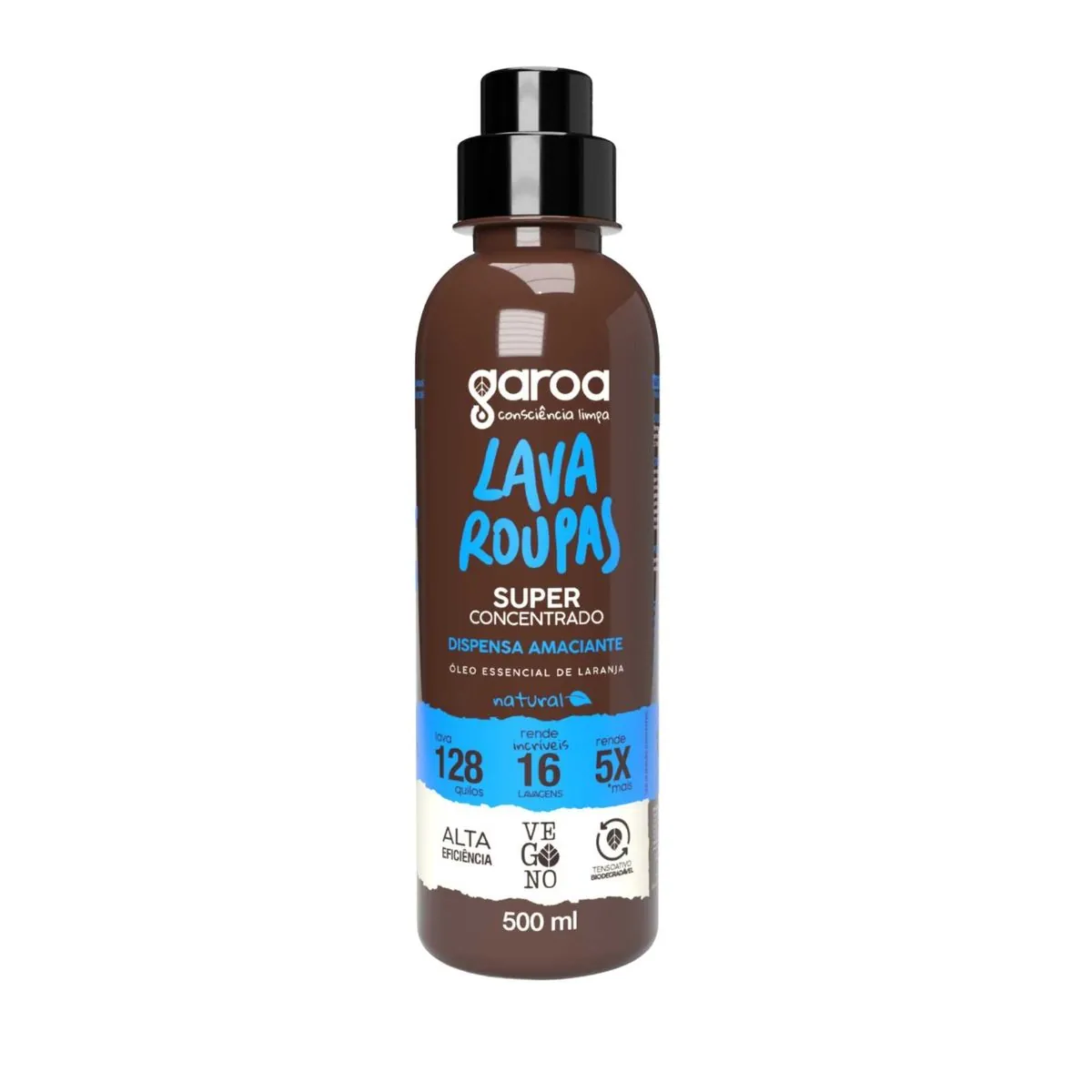 Lava Roupas Concentrado Laranja Biodegradável Garoa 500ml